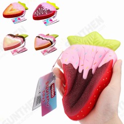 Squishy Strawberry Peach Toast 19cm 7.5Inches Bread Soft Slow Rising Fruit Toy With Original Package Squishy Strawberry Peach Toast 19cm 7.5Inches Bread Soft Slow Rising Fruit Toy With Original Package