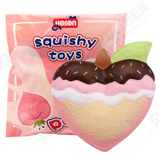 Squishy Strawberry Peach Toast 19cm 7.5Inches Bread Soft Slow Rising Fruit Toy With Original Package