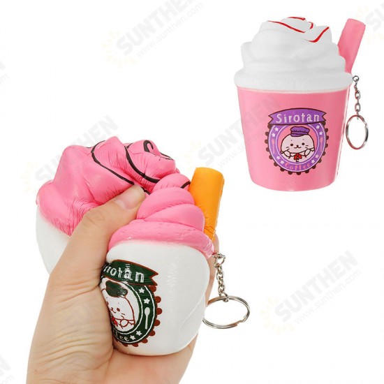 Ice Cream Tea Cup Squishy kawaii Squeeze Toy 10cm Sweet Slow Rising For Girls