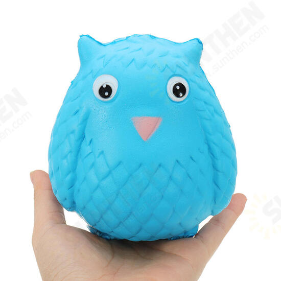 Jumbo Squishy Rainbow Owl 12cm Soft Slow Rising Toy With Original Packing