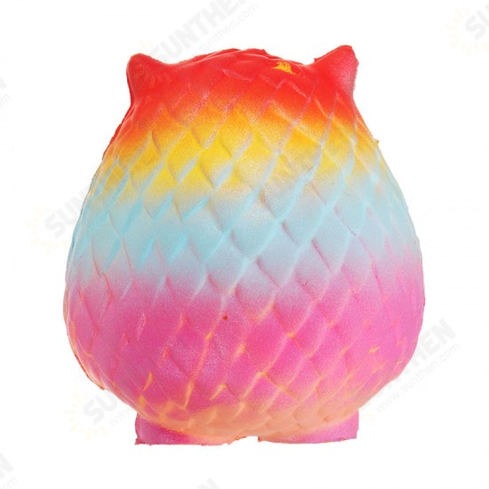 Jumbo Squishy Rainbow Owl 12cm Soft Slow Rising Toy With Original Packing