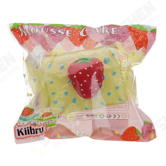 Strawberry Mousse Cake Squishy 10*8*8.5CM Licensed Slow Rising With Packaging Collection Gift