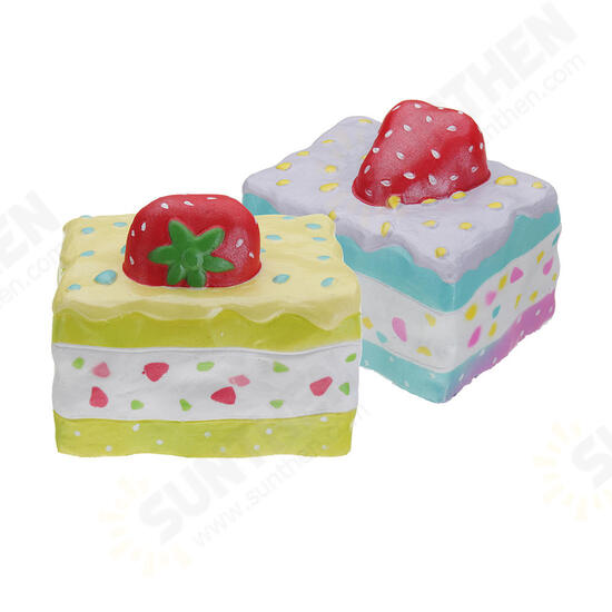 Strawberry Mousse Cake Squishy 10*8*8.5CM Licensed Slow Rising With Packaging Collection Gift