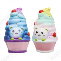 Cat Ice Cream Squishy 12CM Slow Rising With Packaging Collection Gift Soft Toy Cat Ice Cream Squishy 12CM Slow Rising With Packaging Collection Gift Soft Toy