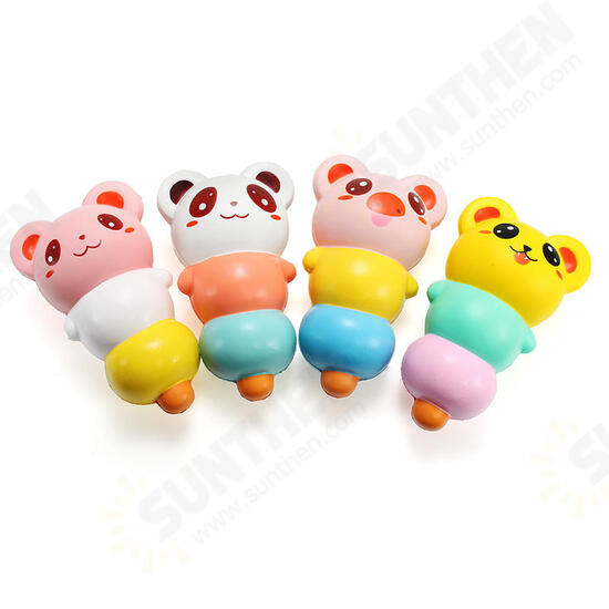 Squishy 15cm Pierced Haw Berries Candy Stick Bear Pig Slow Rising With Packaging Gift