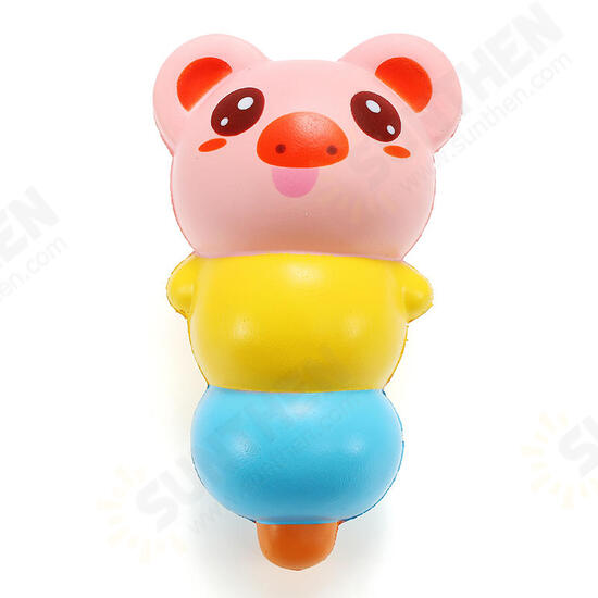 Squishy 15cm Pierced Haw Berries Candy Stick Bear Pig Slow Rising With Packaging Gift