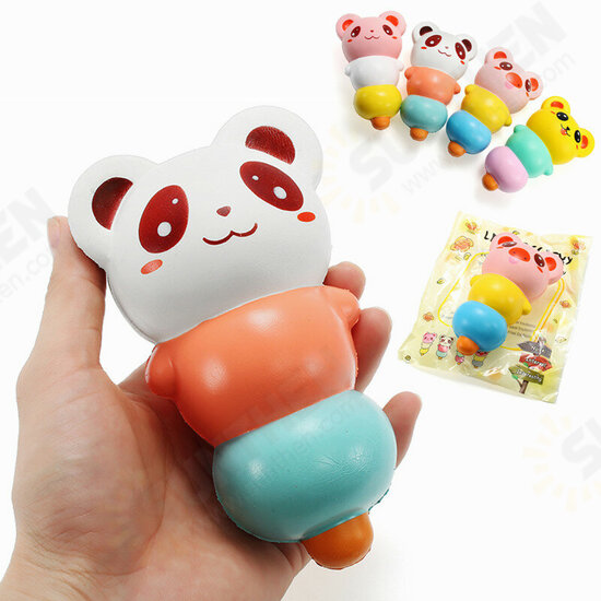 Squishy 15cm Pierced Haw Berries Candy Stick Bear Pig Slow Rising With Packaging Gift