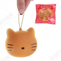 Squishy Cat Kitty Slow Rising Straps Squeeze Toy With Chain Original Packaging Squishy Cat Kitty Slow Rising Straps Squeeze Toy With Chain Original Packaging