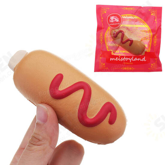 Squishy Hot Dog Soft Slow Rising Bun Kawaii Cartoon Toy Gift Collection