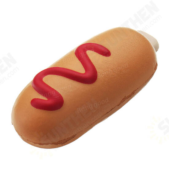 Squishy Hot Dog Soft Slow Rising Bun Kawaii Cartoon Toy Gift Collection