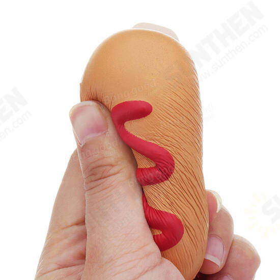 Squishy Hot Dog Soft Slow Rising Bun Kawaii Cartoon Toy Gift Collection