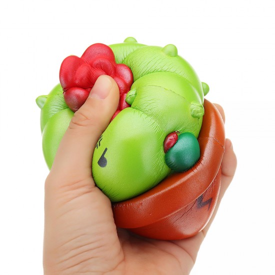 Cactus Flower Pot Squishy 18cm Slow Rising With Packaging Collection Gift Soft Toy