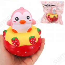 NO NO Squishy Strawberry Penguin 13*11CM Slow Rising With Packaging Collection Gift Soft Toy NO NO Squishy Strawberry Penguin 13*11CM Slow Rising With Packaging Collection Gift Soft Toy