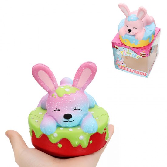 Squishy Rabbit Bunny Cake Cute Slow Rising Toy Soft Gift Collection With Box Packing
