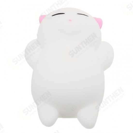 Pink Cat Kitten Squishy Squeeze Cute Healing Toy Kawaii Collection Stress Reliever Gift Decor