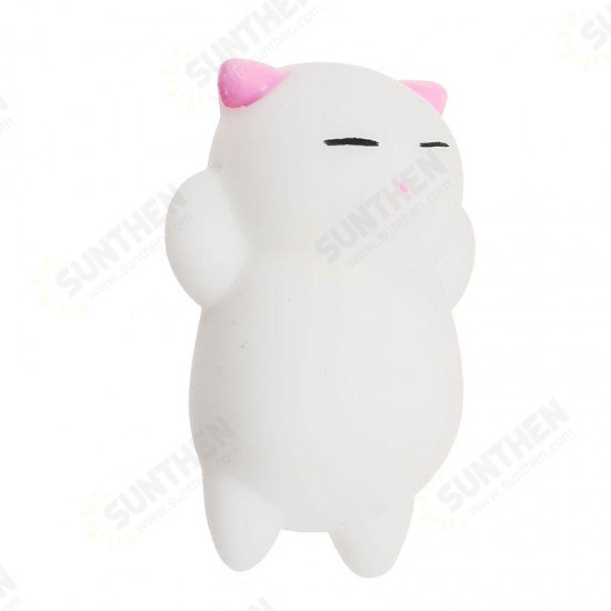 Pink Cat Kitten Squishy Squeeze Cute Healing Toy Kawaii Collection Stress Reliever Gift Decor