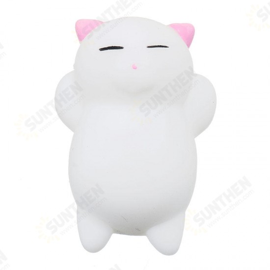 Pink Cat Kitten Squishy Squeeze Cute Healing Toy Kawaii Collection Stress Reliever Gift Decor