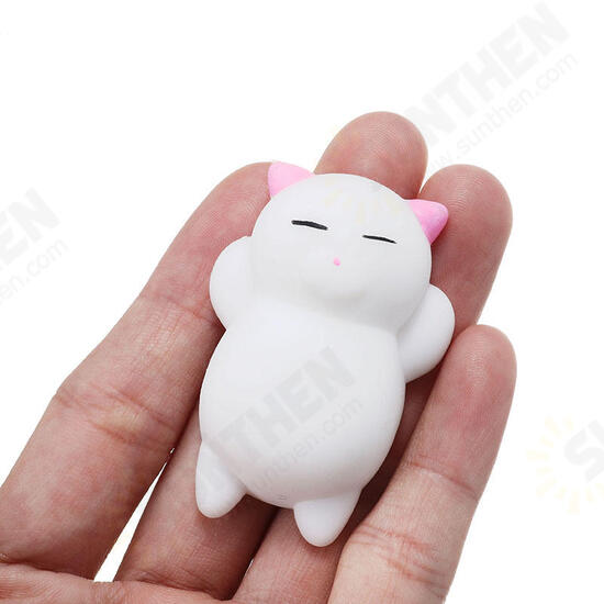 Pink Cat Kitten Squishy Squeeze Cute Healing Toy Kawaii Collection Stress Reliever Gift Decor