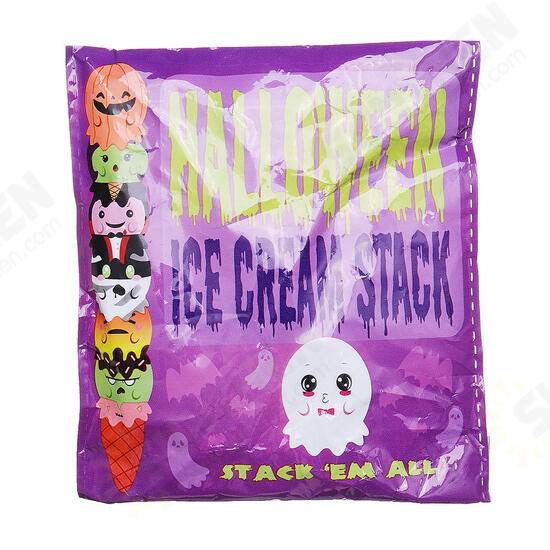 Stack Pumpkin Ice Cream Squishy With Magnet 7CM Licensed Slow Rising Original Package