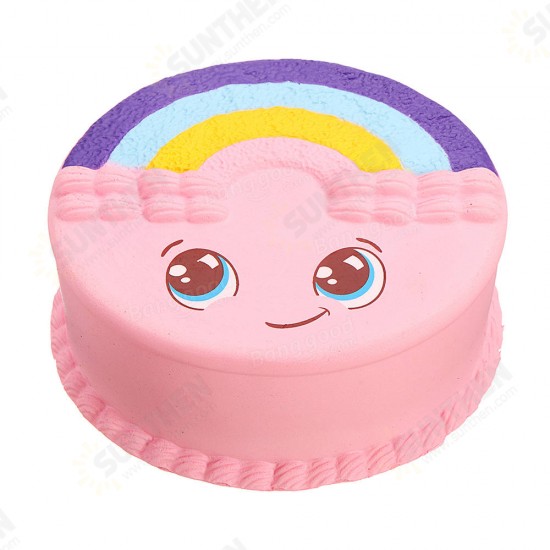 Rainbow Smile Cake Squishy 12CM Slow Rising With Packaging Collection Gift Soft Toy