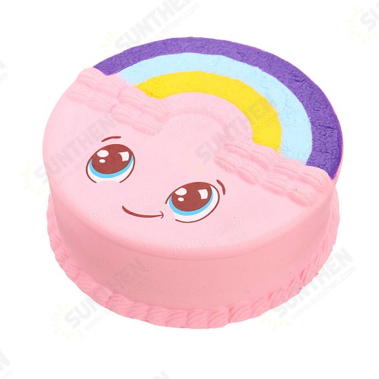 Rainbow Smile Cake Squishy 12CM Slow Rising With Packaging Collection Gift Soft Toy