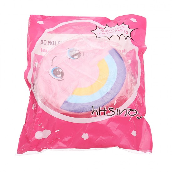 Rainbow Smile Cake Squishy 12CM Slow Rising With Packaging Collection Gift Soft Toy