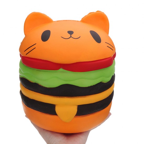 Huge Cat Burger Squishy 8.66inch Humongous Jumbo 22CM Soft Slow Rising With Packaging Gift Giant Toy