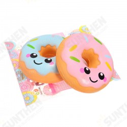 10cm Squishy kawaii Smiling Face Donuts Charm Bread Kids Toys With Package