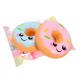 10cm Squishy kawaii Smiling Face Donuts Charm Bread Kids Toys With Package