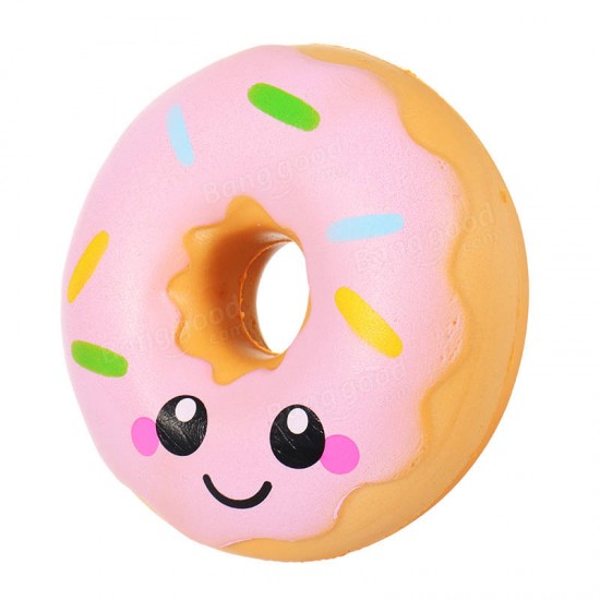 10cm Squishy kawaii Smiling Face Donuts Charm Bread Kids Toys With Package
