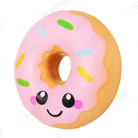 10cm Squishy kawaii Smiling Face Donuts Charm Bread Kids Toys With Package