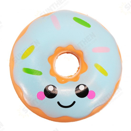 10cm Squishy kawaii Smiling Face Donuts Charm Bread Kids Toys With Package