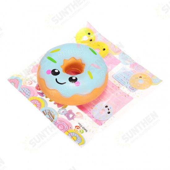 10cm Squishy kawaii Smiling Face Donuts Charm Bread Kids Toys With Package