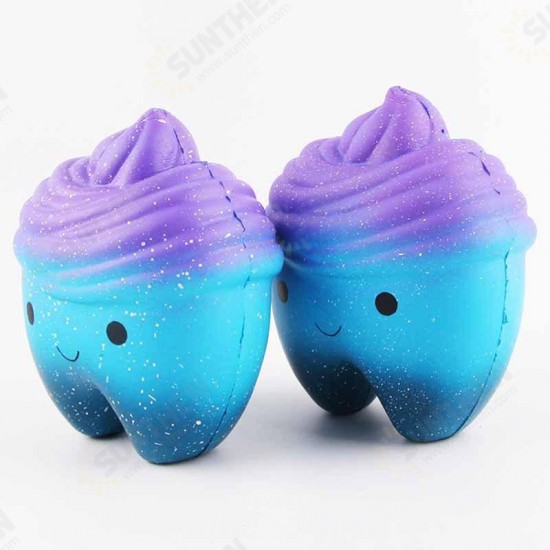 11.8cm Star Cute Teeth Cake Soft Squishy Super Slow Rising Original Packing Kid Toy