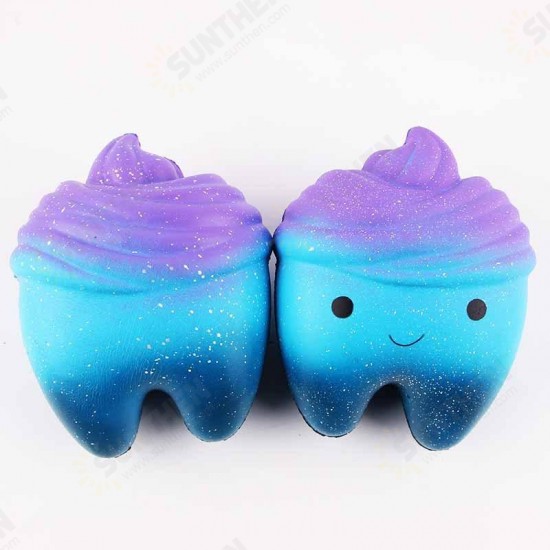 11.8cm Star Cute Teeth Cake Soft Squishy Super Slow Rising Original Packing Kid Toy