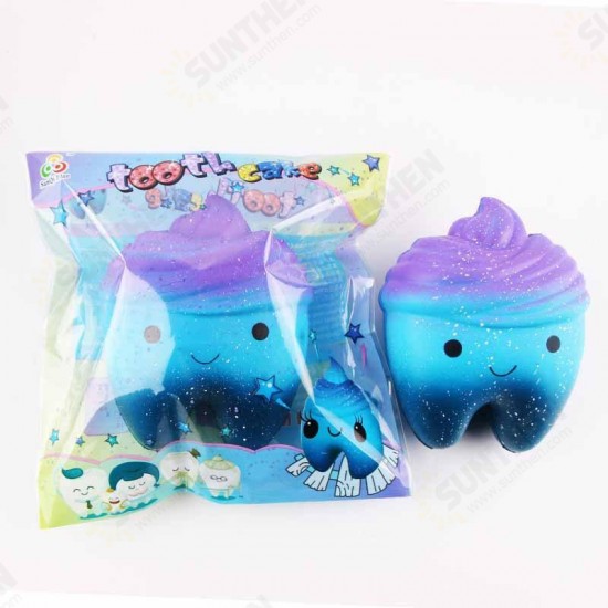 11.8cm Star Cute Teeth Cake Soft Squishy Super Slow Rising Original Packing Kid Toy