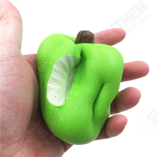 Simulation Cute Apple Soft Squishy Super Slow Rising Original Packaging Ball Chain Kid Toy