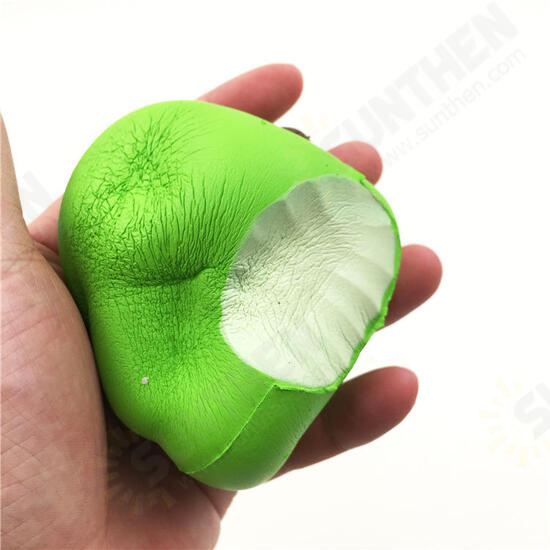 Simulation Cute Apple Soft Squishy Super Slow Rising Original Packaging Ball Chain Kid Toy