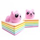 Triangle Rainbow Cat Squishy 13*10*10.5CM Licensed Slow Rising With Packaging Collection Gift