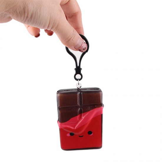 Squishy Bun Food Cute Phone Bag Hanging Decor Keyring Beef Milk Box Chocolate Slow Rising 7cm Gift Collection