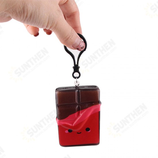 Squishy Bun Food Cute Phone Bag Hanging Decor Keyring Beef Milk Box Chocolate Slow Rising 7cm Gift Collection