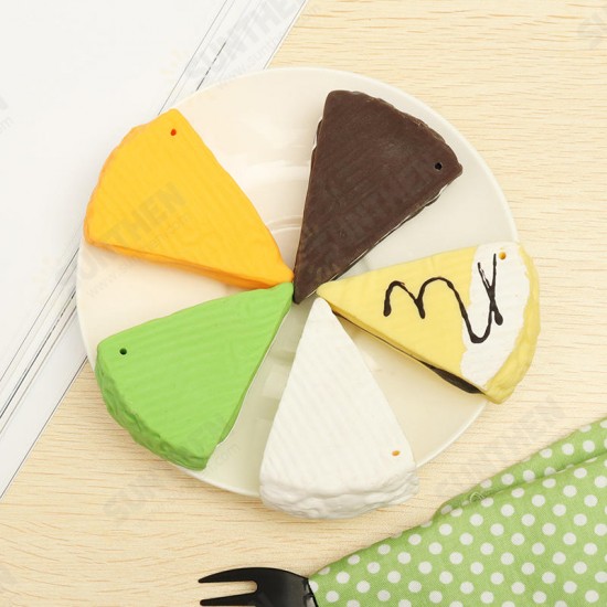 Squishy Cheese Cake Chocolate Green Tea stretchy Stress Toy With Original Packing Gift Chain