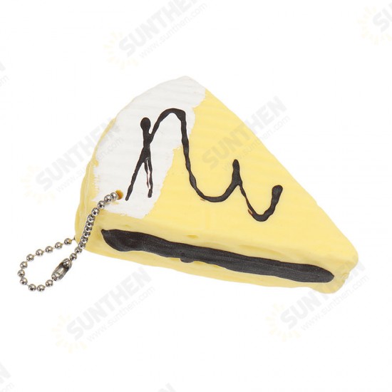 Squishy Cheese Cake Chocolate Green Tea stretchy Stress Toy With Original Packing Gift Chain