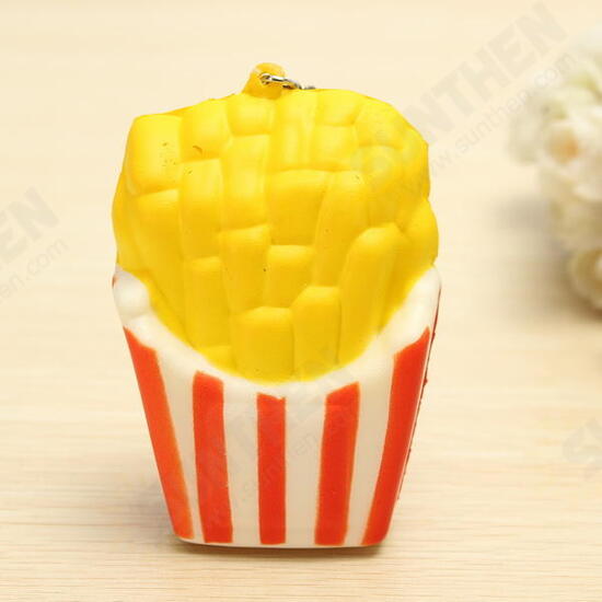 Squishy French Fries Patato Chips Scented Toy Phone Bag Strap Pendant Decor Gift