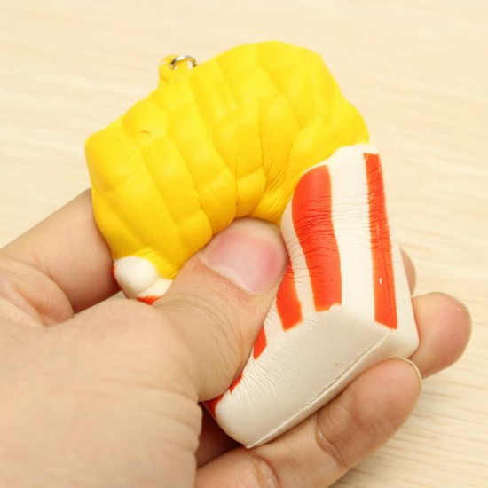 Squishy French Fries Patato Chips Scented Toy Phone Bag Strap Pendant Decor Gift