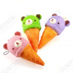 Squishy Ice Cream Bear Soft Slow Rising Collection Gift Decor Squish Squeeze Toy Squishy Ice Cream Bear Soft Slow Rising Collection Gift Decor Squish Squeeze Toy