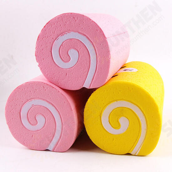 Squishy Jumbo Swiss Cake Roll 15cm Slow Rising Cute Kawaii Bear Cake Collection Gift Decor Toy