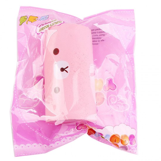 Squishy Jumbo Swiss Cake Roll 15cm Slow Rising Cute Kawaii Bear Cake Collection Gift Decor Toy