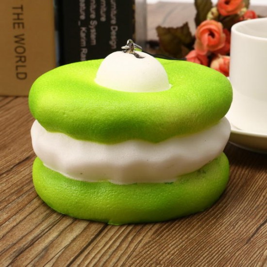 Squishy Macaroon 10cm Slow Rising Dessert Sweet Collection Phone Bag Strap Decor Gift Toy