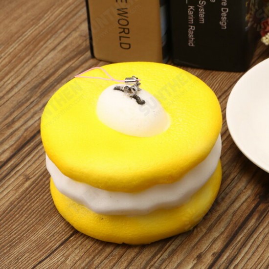 Squishy Macaroon 10cm Slow Rising Dessert Sweet Collection Phone Bag Strap Decor Gift Toy